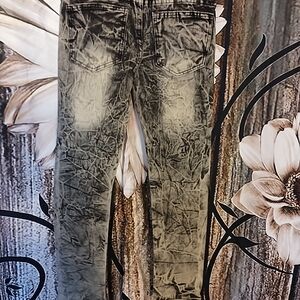 Distressed, ripped grey wash style by Road Narrows NYC Size 14